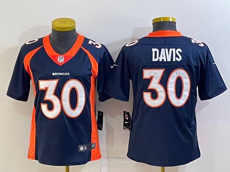 Women's Denver Broncos #30 Terrell Davis Navy Blue 2022 Vapor Untouchable Stitched NFL Nike Limited Jersey,We sell and wholesale Women's Denver Broncos #30 Terrell Davis Navy Blue 2022 Vapor Untouchable Stitched NFL Nike Limited Jersey on line form chian!